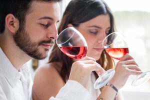 Oenophiles Drinking Wine
